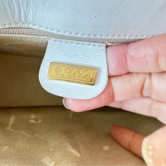 Gucci vintage beige Gg canvas shoulder bag - Picture 5 of 16